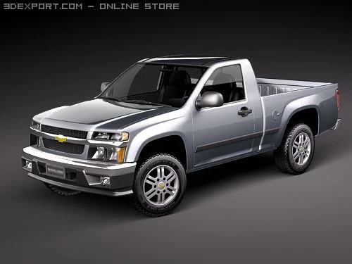 Chevrolet Colorado Regular Cab 3D Model .c4d .max .obj .3ds .fbx .stl .blend