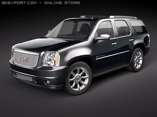 GMC Yukon Denali 3D Model .c4d .max .obj .3ds .fbx .stl .blend 