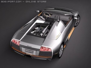 Murcielago LP650-4 Roadster 3D Модель