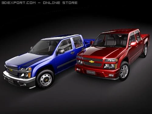 Chevrolet Colorado Crew Cab 3D Model .c4d .max .obj .3ds .fbx .stl .blend