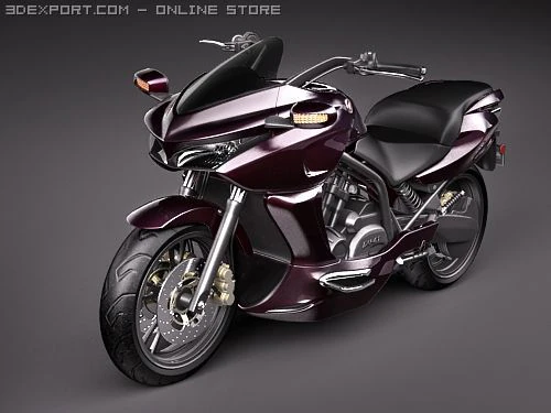 Honda DN-01 2010 3D Model .c4d .max .obj .3ds .fbx .stl .blend 