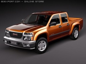 GMC Canyon 2004-2010 crew cab 3Dモデル