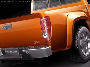 GMC Canyon 2004-2010 crew cab Modèle 3D