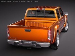 GMC Canyon 2004-2010 crew cab Modèle 3D