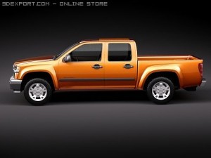 GMC Canyon 2004-2010 crew cab Modèle 3D