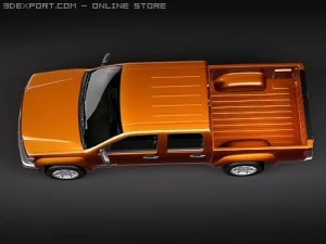 GMC Canyon 2004-2010 cabina doble Modelo 3D