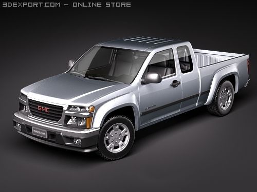 GMC Canyon 2004-2010 extended cab Modèle 3D .c4d .max .obj .3ds .fbx .stl .blend 
