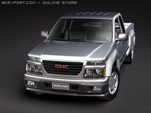 GMC Canyon 2004-2010 extended cab Modèle 3D