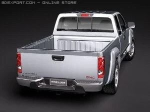 GMC Canyon 2004-2010 extended cab 3D Model