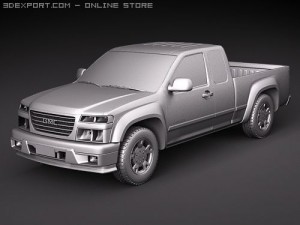 GMC Canyon 2004-2010 extended cab Modèle 3D