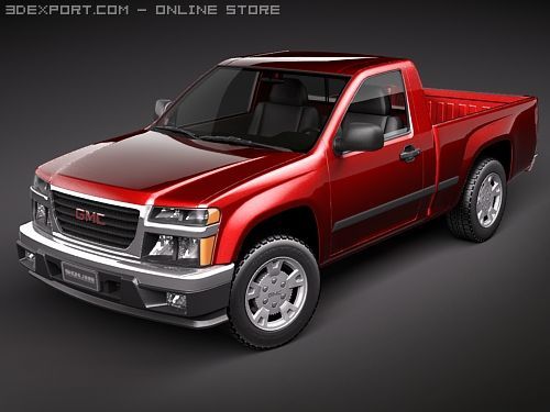 GMC Canyon 2004-2010 regular cab 3D Model .c4d .max .obj .3ds .fbx .stl .blend 