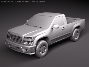 GMC Canyon 2004-2010 regular cab 3D Model