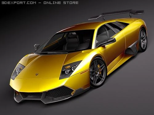Murcielago LP670-4 SuperVeloce 3D Model .c4d .max .obj .3ds .fbx .stl .blend 
