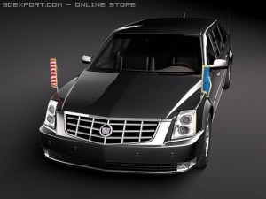 USA Armored Presidental Limousine 3D Модель