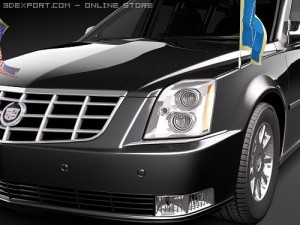 USA Armored Presidental Limousine 3D Модель