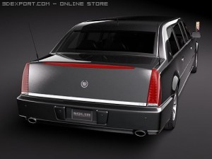 USA Armored Presidental Limousine 3D Модель