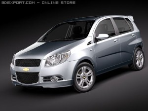 Chevrolet Aveo5 2009 midpoly 3D Model