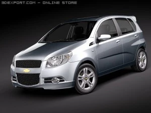 Chevrolet Aveo5 2009 midpoly Modèle 3D