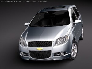 Chevrolet Aveo5 2009 midpoly 3D 模型