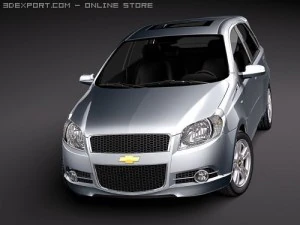 Chevrolet Aveo5 2009 midpoly 3D Model