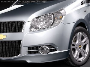 Chevrolet Aveo5 2009 midpoly 3D 模型