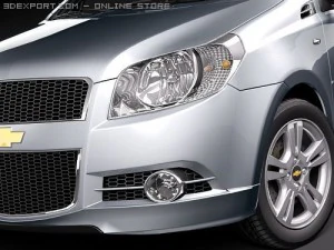 Chevrolet Aveo5 2009 midpoly 3D Model