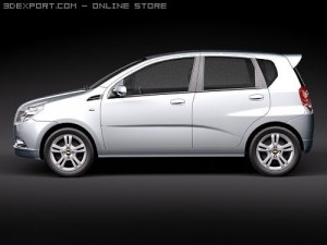 Chevrolet Aveo5 2009 midpoly 3D 模型