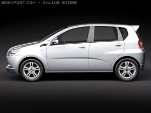 Chevrolet Aveo5 2009 midpoly 3D Model