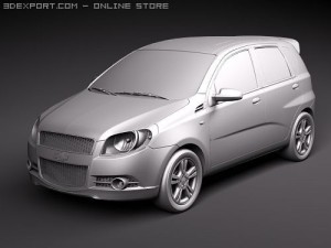 Chevrolet Aveo5 2009 midpoly 3D 模型