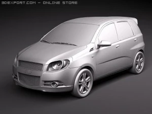 Chevrolet Aveo5 2009 midpoly 3D Model