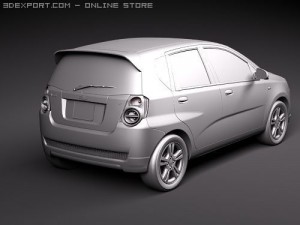 Chevrolet Aveo5 2009 midpoly 3D 模型