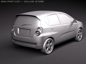 Chevrolet Aveo5 2009 midpoly 3D Model