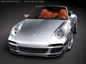 Porsche 911 Turbo Convertible 2010 3D Model
