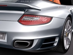 Porsche 911 Turbo Convertible 2010 3D Model