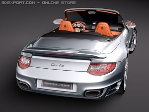 Porsche 911 Turbo Convertible 2010 3D Model