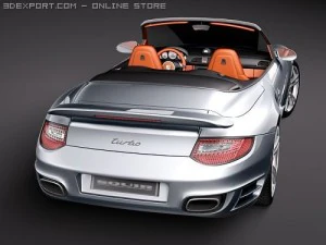 Porsche 911 Turbo Convertible 2010 3D Model
