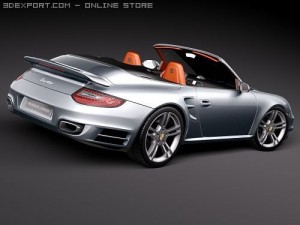 Porsche 911 Turbo Convertible 2010 3D Model