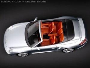 Porsche 911 Turbo Convertible 2010 3D Model