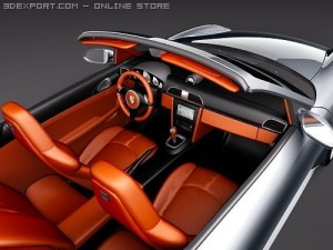 Porsche 911 Turbo Convertible 2010 3D Model