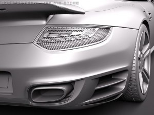 Porsche 911 Turbo Convertible 2010 3D Model