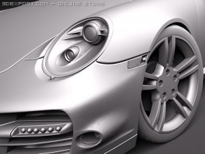 Porsche 911 Turbo Convertible 2010 3D Model