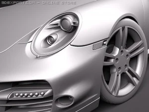 Porsche 911 Turbo Convertible 2010 3D Model