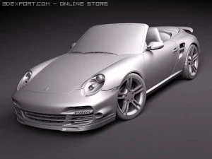 Porsche 911 Turbo Convertible 2010 3D Model