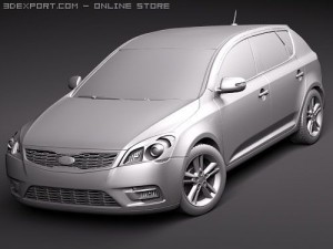 Kia Ceed 5-door 2010 3D Model