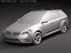 Kia Ceed SW 2010 3D Model