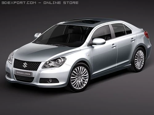 Suzuki Kizashi Sedan 3D Model .c4d .max .obj .3ds .fbx .stl .blend 