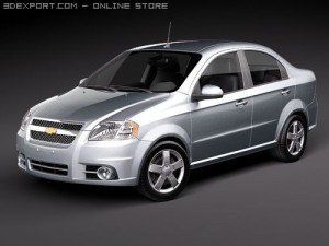 Chevrolet Aveo Sedan 3Dモデル
