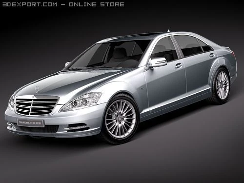 Mercedes-Benz S-class 2010 3D Model .c4d .max .obj .3ds .fbx .stl .blend 