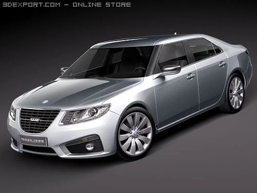 Saab 9-5 Sedan 3D Model .c4d .max .obj .3ds .fbx .stl .blend 