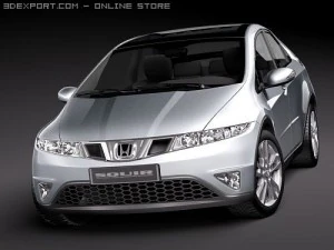 Honda Civic 2010 Europe-Japan 3D Model